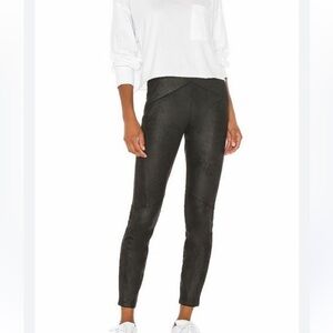 Black vegan midnight suede Free people leggings